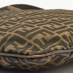 Pre Owned Fendi Tobacco Zucca Canvas and Leather Messenger Bag