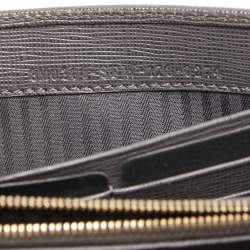 Pre Owned Fendi Grey/Pink Leather 2jours Envelope Continental Wallet