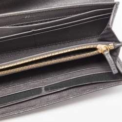 Pre Owned Fendi Grey/Pink Leather 2jours Envelope Continental Wallet