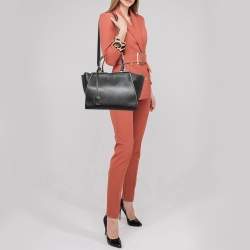 Pre Owned Fendi Black Leather Small 3Jours Tote