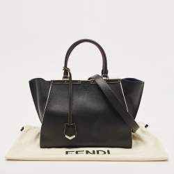 Pre Owned Fendi Black Leather Small 3Jours Tote