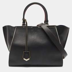 Pre Owned Fendi Black Leather Small 3Jours Tote