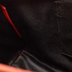 Pre Owned Fendi Tricolor Raffia and Leather Studded Satchel