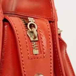 Pre Owned Fendi Tricolor Raffia and Leather Studded Satchel