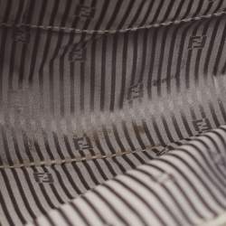 Pre Owned حقيبة فندي 2 جور متوسطة جلد سوداء