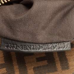 Pre Owned Fendi Dark Grey Leather Large Peekaboo Top Handle Bag