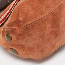 Pre Owned Fendi Brown Suede Rope handle Hobo