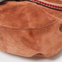 Pre Owned Fendi Brown Suede Rope handle Hobo