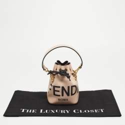Pre Owned Fendi Pink Leather Mini Mon Tresor Bucket Bag