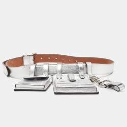 Fendi Silver Leather Multi Pouch Belt Bag 