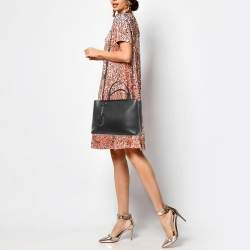 Pre Owned Fendi Black Leather Small 2Jours Tote