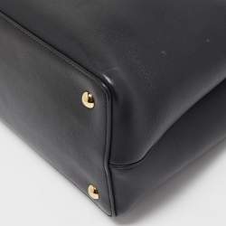 Pre Owned Fendi Black Leather Small 2Jours Tote