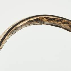 Pre Owned Fendi Green Selleria Leather and Python Medium Peekaboo Top Handle Bag