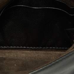 Pre Owned Fendi Multicolor Leather and Fox Fur Micro Buggie Baguette Bag