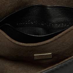 Pre Owned Fendi Multicolor Leather and Fox Fur Micro Buggie Baguette Bag