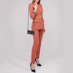 Pre Owned Fendi Multicolor Leather and Fox Fur Micro Buggie Baguette Bag