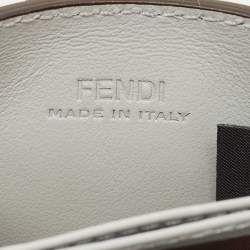 Pre Owned Fendi Pale Blue Leather F is Fendi Card Holder 