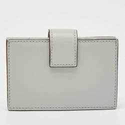 Pre Owned Fendi Pale Blue Leather F is Fendi Card Holder 