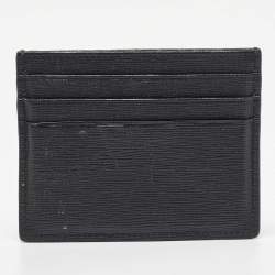 Pre Owned Fendi Black Leather Card Holder