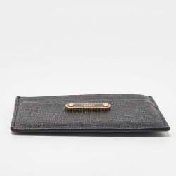 Pre Owned Fendi Black Leather Card Holder