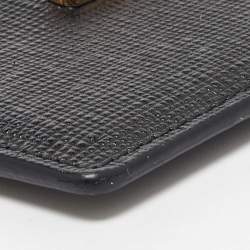 Pre Owned Fendi Black Leather Card Holder