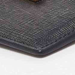 Pre Owned Fendi Black Leather Card Holder