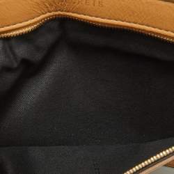 Pre Owned Fendi Beige Leather and Mesh 3 Pockets Belt Bag