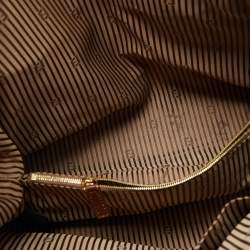 Pre Owned Fendi Two Tone Brown Leather Chameleon Satchel