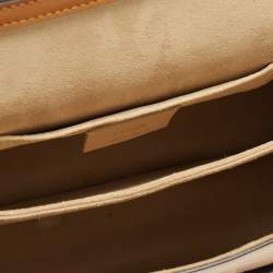 Pre Owned Fendi Multicolor Zucca Velvet and Leather Kan I Shoulder Bag