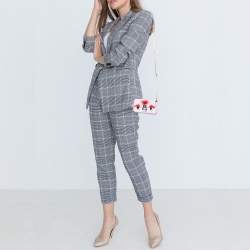 Pre Owned Fendi Multicolor Leather and Fox Fur Micro Buggie Baguette Bag