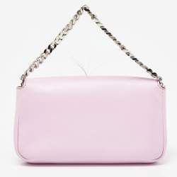 Pre Owned Fendi Multicolor Leather and Fox Fur Micro Buggie Baguette Bag