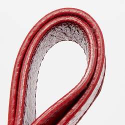 Pre Owned Fendi Red Wrinkled Patent Leather De Jour Bag