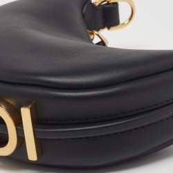 مملوكة مسبقًا Fendi Black Leather Nano Fendigraphy Hobo