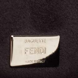 Fendi Multicolor Fox and Snakeskin Trimmed Leather Double Micro Baguette Bag