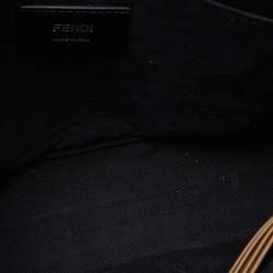 Fendi Tri Color Coated Canvas and Leather Diagonal Wristlet Pouch