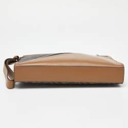 Fendi Tri Color Coated Canvas and Leather Diagonal Wristlet Pouch