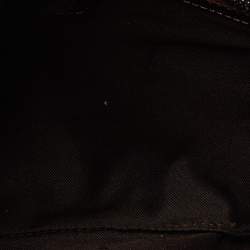 Pre Owned Fendi Tobacco Zucca Canvas and Leather Flat Bag