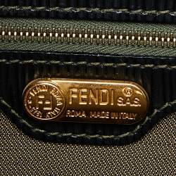 Pre Owned Fendi Tobacco Zucca Canvas and Leather Front Pocket Tote