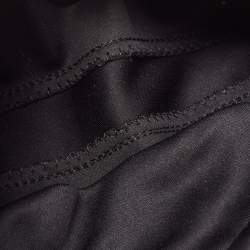 Fendi Black Fabric and Leather Flap Baguette Bag