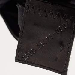 Fendi Black Fabric and Leather Flap Baguette Bag