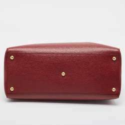 Pre Owned Fendi Red Leather Medium 2Jours Tote