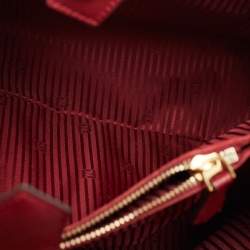 Pre Owned Fendi Red Leather Medium 2Jours Tote