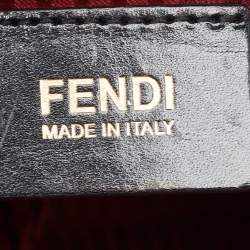 Pre Owned Fendi Red Leather Medium 2Jours Tote