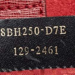 Pre Owned Fendi Red Leather Medium 2Jours Tote