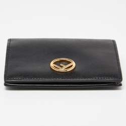 Pre Owned Fendi Black Leather F is Fendi Bifold Wallet