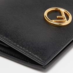 Pre Owned Fendi Black Leather F is Fendi Bifold Wallet