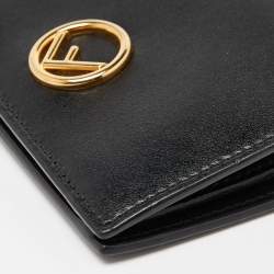 Pre Owned Fendi Black Leather F is Fendi Bifold Wallet