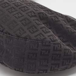 Pre Owned Fendi Black Zucchino Canvas and Leather Hobo