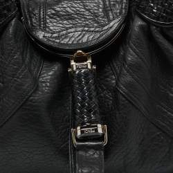 Pre Owned Fendi Black Nappa Leather Spy Bag