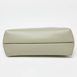 Pre Owned Fendi Avocado Green Leather and Python Small First Clutch